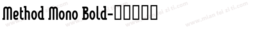 Method Mono Bold字体转换